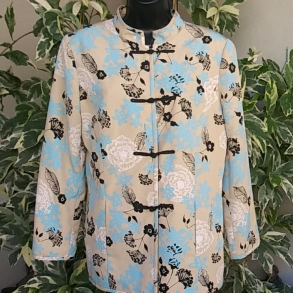 Vintage Joan Leslie Asian Beige Blazer Sz 10